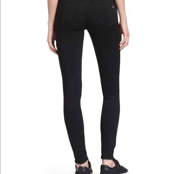 Rag and Bone Jean Legging Distressed Charcoal Skinny Jean Size 30 - Picture 2 of 13